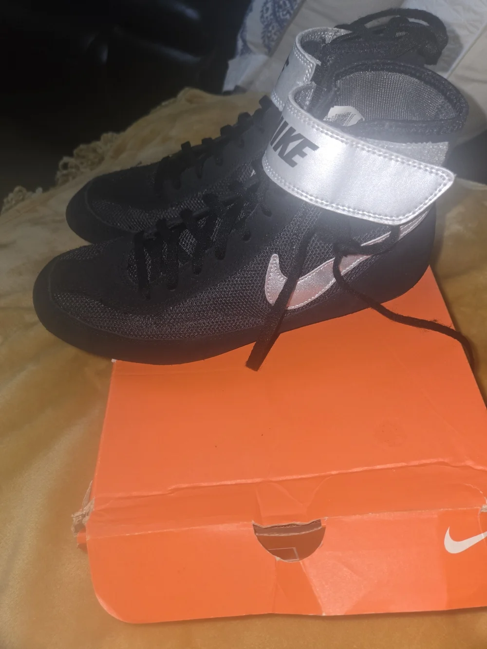 Nike Men’s Black Athletic High-Top Training Shoes